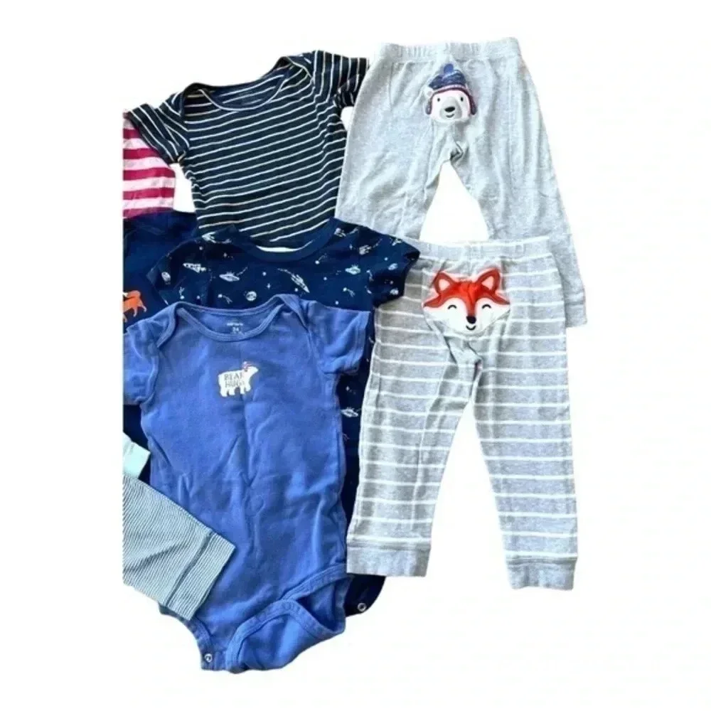 Bundle of 10 pcs toddler’s mix and match flawed outfits size 2T Carter’s GUC